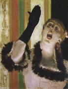 Edgar Degas The Female singer Wearing Gloves Spain oil painting artist